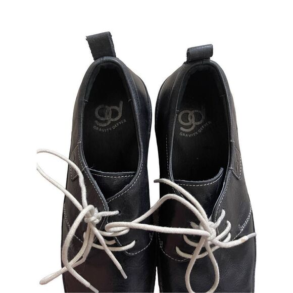 Gravity Defyer Mens Black Oxford Lace Up Leather Round Toe Casual Shoes Size 9.5 - Picture 6 of 11